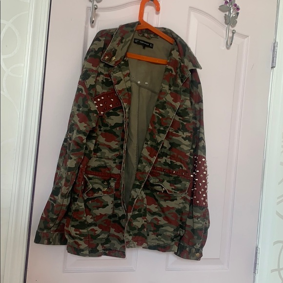 ZARA JEAN CAMO JACKET - Picture 1 of 6